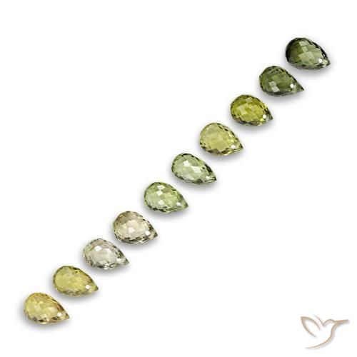 Tourmaline Gemstones in 6 x 3.9 mm Size for Sale, Tourmaline Stones in Yellowish Green Color