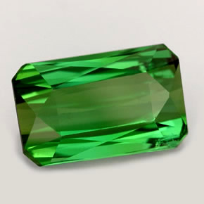 3.66 ct Green Tourmaline Gemstone, Tourmaline Gem in Octagon / Scissor Cut Shape for Sale.