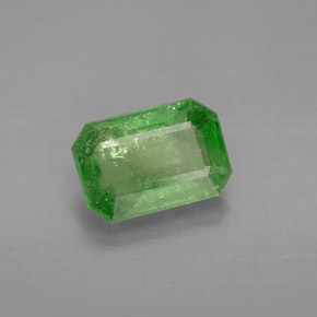 3.08 ct Green Tsavorite Garnet Stone, Natural Tsavorite Garnet in Octagon Facet Shape for Sale