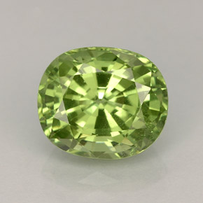 4.24 ct Green Tsavorite Garnet Gemstone, Tsavorite Garnet Gem in Oval Facet Shape for Sale.
