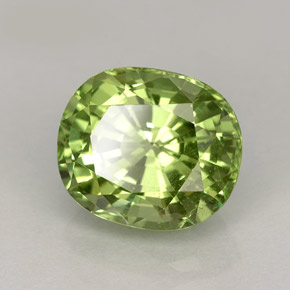 4.24 ct Green Tsavorite Garnet Stone, Natural Tsavorite Garnet in Oval Facet Shape for Sale