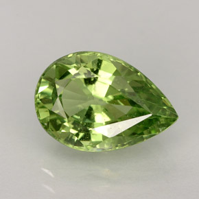 4.25 ct Green Tsavorite Garnet Gemstone, Tsavorite Garnet Gem in Pear Facet Shape for Sale.