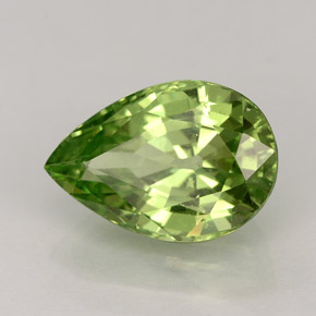4.25 ct Green Tsavorite Garnet Stone, Natural Tsavorite Garnet in Pear Facet Shape for Sale