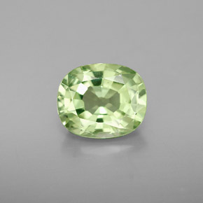 2.62 ct Green Tsavorite Garnet Gemstone, Tsavorite Garnet Gem in Cushion-Cut Shape for Sale.