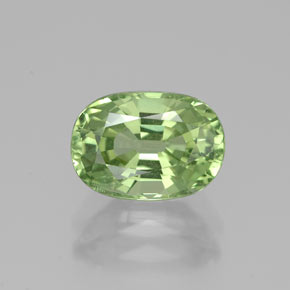 2.40 ct Green Tsavorite Garnet Gemstone, Tsavorite Garnet Gem in Oval Facet Shape for Sale.