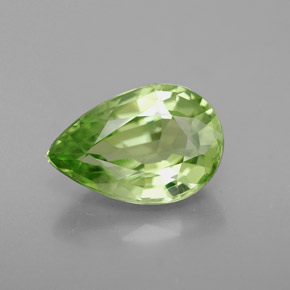 2.88 ct Green Tsavorite Garnet Gemstone, Tsavorite Garnet Gem in Pear Facet Shape for Sale.