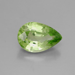 2.88 ct Green Tsavorite Garnet Stone, Natural Tsavorite Garnet in Pear Facet Shape for Sale
