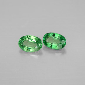 1.21 ct Green Tsavorite Garnet Stone, Natural Tsavorite Garnet in Oval Facet Shape for Sale