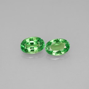 1.12 ct Green Tsavorite Garnet Gemstone, Tsavorite Garnet Gem in Oval Facet Shape for Sale.
