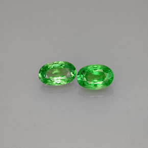 1.10 ct Green Tsavorite Garnet Gemstone, Tsavorite Garnet Gem in Oval Facet Shape for Sale.