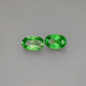 1.10 ct Green Tsavorite Garnet Stone, Natural Tsavorite Garnet in Oval Facet Shape for Sale