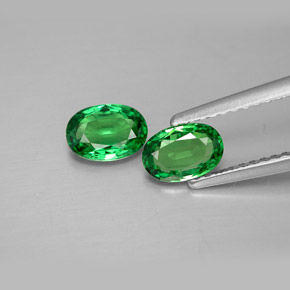 1.16 ct Green Tsavorite Garnet Gemstone, Tsavorite Garnet Gem in Oval Facet Shape for Sale.