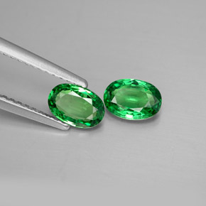 1.16 ct Green Tsavorite Garnet Stone, Natural Tsavorite Garnet in Oval Facet Shape for Sale