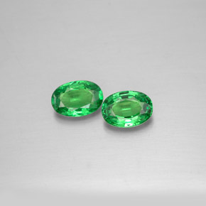 1.11 ct Green Tsavorite Garnet Gemstone, Tsavorite Garnet Gem in Oval Facet Shape for Sale.