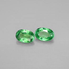 1.12 ct Green Tsavorite Garnet Stone, Natural Tsavorite Garnet in Oval Facet Shape for Sale