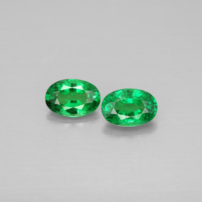 1.10 ct Green Tsavorite Garnet Gemstone, Tsavorite Garnet Gem in Oval Facet Shape for Sale.
