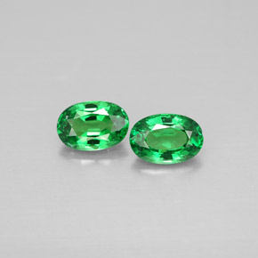 1.13 ct Green Tsavorite Garnet Gemstone, Tsavorite Garnet Gem in Oval Facet Shape for Sale.