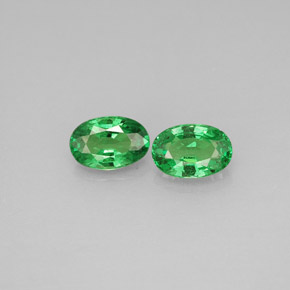 1.14 ct Green Tsavorite Garnet Gemstone, Tsavorite Garnet Gem in Oval Facet Shape for Sale.