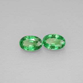 1.14 ct Green Tsavorite Garnet Stone, Natural Tsavorite Garnet in Oval Facet Shape for Sale