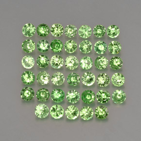 1.29 ct Green Tsavorite Garnet Gemstone, Tsavorite Garnet Gem in Diamond-Cut Shape for Sale.