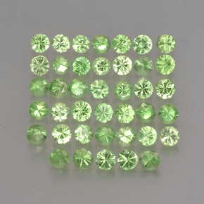1.45 ct Green Tsavorite Garnet Gemstone, Tsavorite Garnet Gem in Diamond-Cut Shape for Sale.