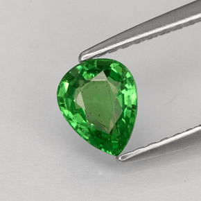 0.70 ct Green Tsavorite Garnet Stone, Natural Tsavorite Garnet in Pear Facet Shape for Sale