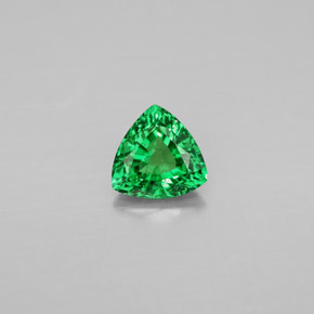 0.67 ct Green Tsavorite Garnet Gemstone, Tsavorite Garnet Gem in Trillion Facet Shape for Sale.