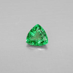0.67 ct Green Tsavorite Garnet Stone, Natural Tsavorite Garnet in Trillion Facet Shape for Sale
