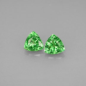 1.07 ct Green Tsavorite Garnet Gemstone, Tsavorite Garnet Gem in Trillion Facet Shape for Sale.