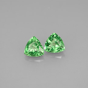 1.07 ct Green Tsavorite Garnet Stone, Natural Tsavorite Garnet in Trillion Facet Shape for Sale