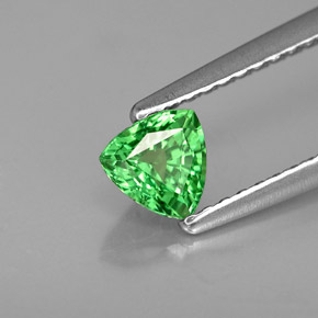 0.47 ct Green Tsavorite Garnet Stone, Natural Tsavorite Garnet in Trillion Facet Shape for Sale