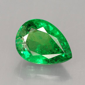 2.06 ct Green Tsavorite Garnet Gemstone, Tsavorite Garnet Gem in Pear Facet Shape for Sale.