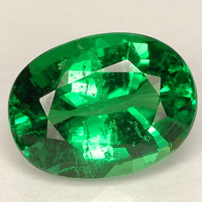 2.08 ct Green Tsavorite Garnet Gemstone, Tsavorite Garnet Gem in Oval Facet Shape for Sale.