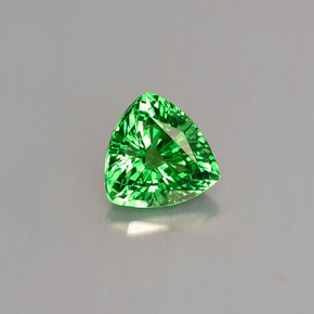 0.63 ct Green Tsavorite Garnet Gemstone, Tsavorite Garnet Gem in Trillion Facet Shape for Sale.