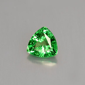 0.63 ct Green Tsavorite Garnet Stone, Natural Tsavorite Garnet in Trillion Facet Shape for Sale