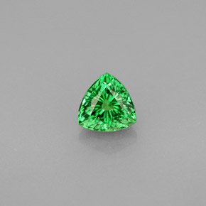 0.63 ct Green Tsavorite Garnet Gemstone, Tsavorite Garnet Gem in Trillion Facet Shape for Sale.