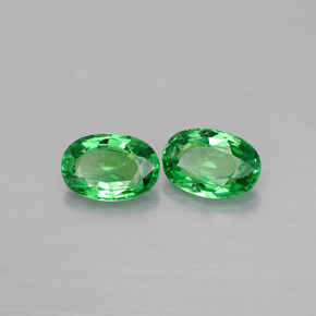 1.14 ct Green Tsavorite Garnet Stone, Natural Tsavorite Garnet in Oval Facet Shape for Sale