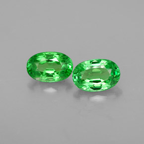 1.19 ct Green Tsavorite Garnet Gemstone, Tsavorite Garnet Gem in Oval Facet Shape for Sale.