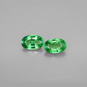 1.13 ct Green Tsavorite Garnet Gemstone, Tsavorite Garnet Gem in Oval Facet Shape for Sale.