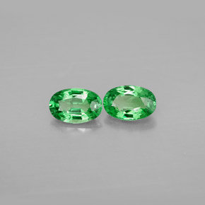 1.13 ct Green Tsavorite Garnet Stone, Natural Tsavorite Garnet in Oval Facet Shape for Sale