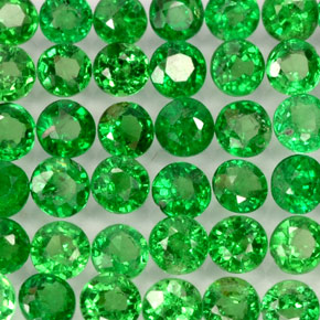 14.24 ct Green Tsavorite Garnet Gemstone, Tsavorite Garnet Gem in Round Facet Shape for Sale.