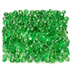 14.24 ct Green Tsavorite Garnet Stone, Natural Tsavorite Garnet in Round Facet Shape for Sale