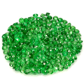 Tsavorite Garnet Gemstone in 2.3 mm Size for Sale, Tsavorite Garnet Stone in Chrome Green Color