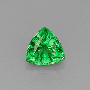0.55 ct Green Tsavorite Garnet Gemstone, Tsavorite Garnet Gem in Trillion Facet Shape for Sale.