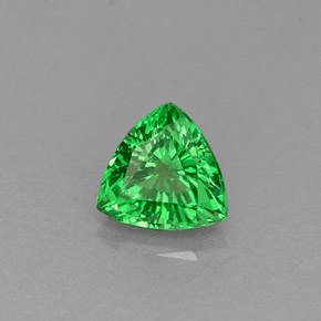 0.55 ct Green Tsavorite Garnet Stone, Natural Tsavorite Garnet in Trillion Facet Shape for Sale