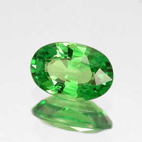 0.53 ct Green Tsavorite Garnet Stone, Natural Tsavorite Garnet in Oval Facet Shape for Sale
