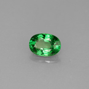 0.69 ct Green Tsavorite Garnet Stone, Natural Tsavorite Garnet in Oval Facet Shape for Sale