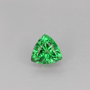 0.41 ct Green Tsavorite Garnet Gemstone, Tsavorite Garnet Gem in Trillion Facet Shape for Sale.