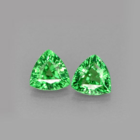 0.75 ct Green Tsavorite Garnet Gemstone, Tsavorite Garnet Gem in Trillion Facet Shape for Sale.