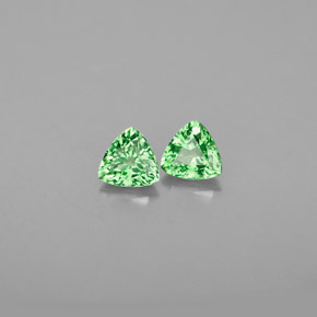 0.57 ct Green Tsavorite Garnet Stone, Natural Tsavorite Garnet in Trillion Facet Shape for Sale